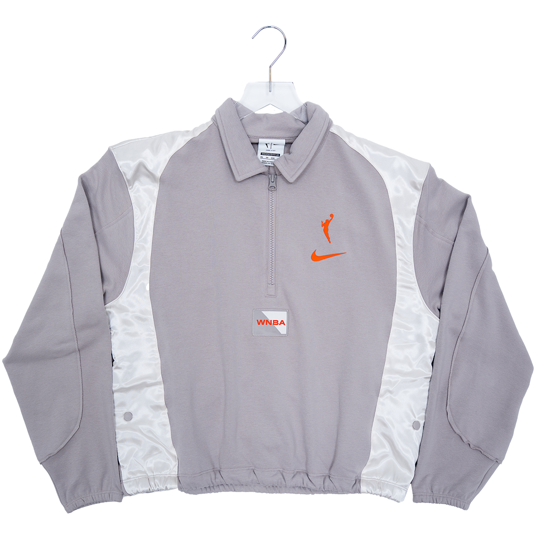 Women's Indiana Fever WNBA 1/4 Zip Basketball Fleece Top in Grey by Nike