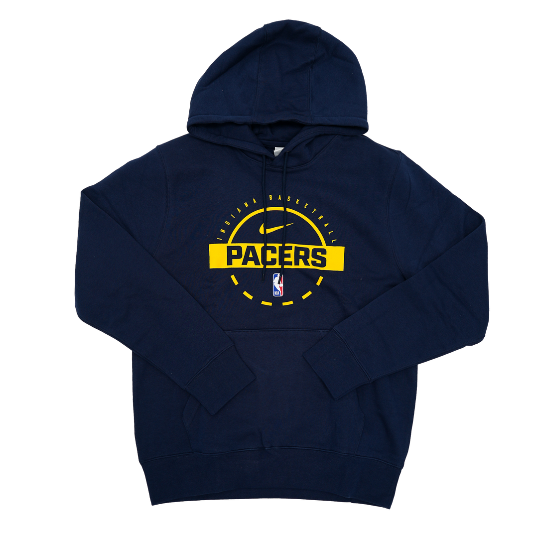 Adult Indiana Pacers 25-26' Practice Club Hooded Sweatshirt in Navy by Nike