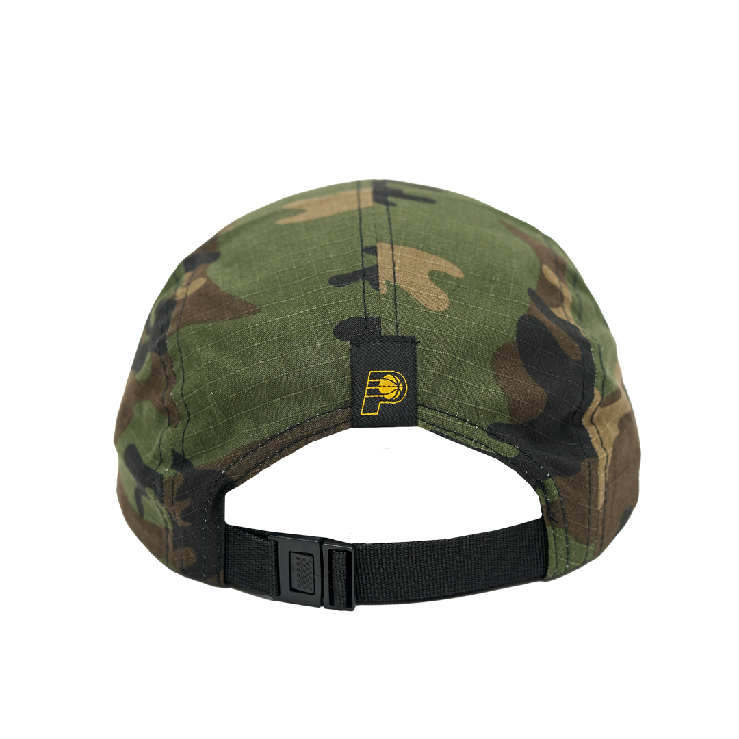 Adult Indiana Pacers Text Camper Hat in Camo by New Era