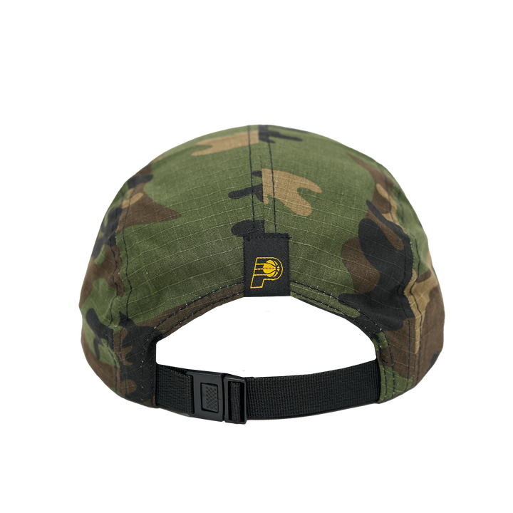 Adult Indiana Pacers Text Camper Hat in Camo by New Era