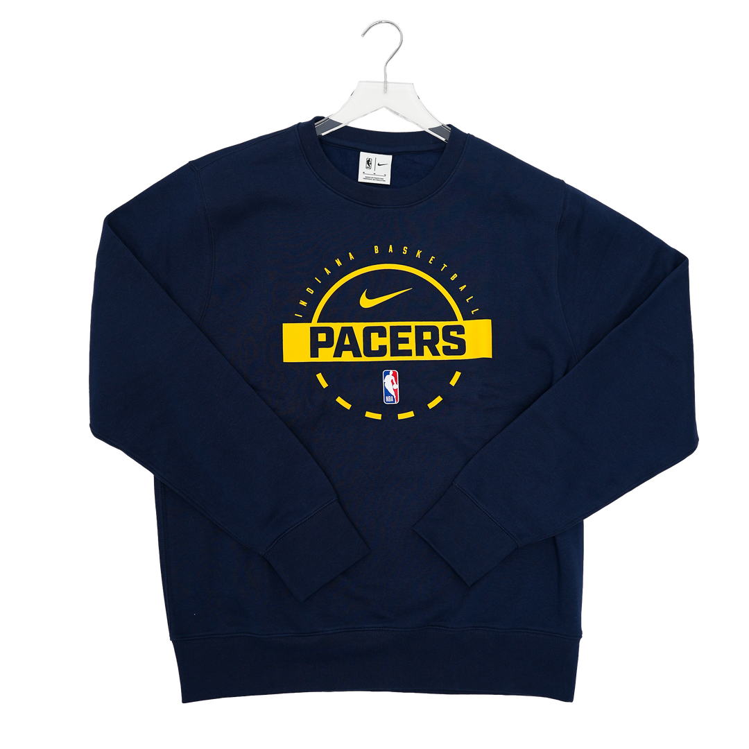 Adult Indiana Pacers 25-26' Practice Club Crewneck Sweatshirt in Navy by Nike