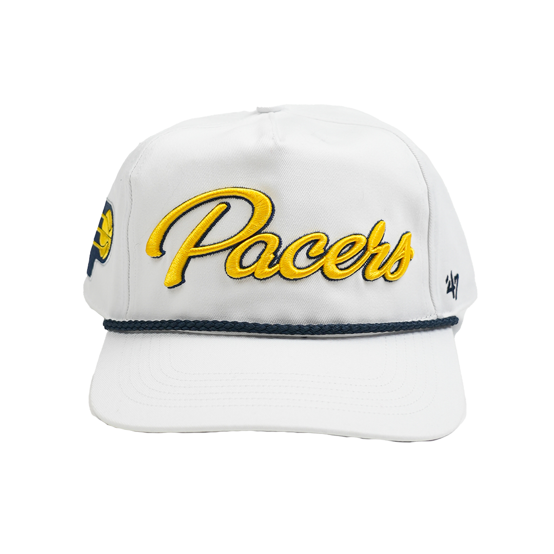 Adult Indiana Pacers 7 Overhand Hitch Hat in White by '47
