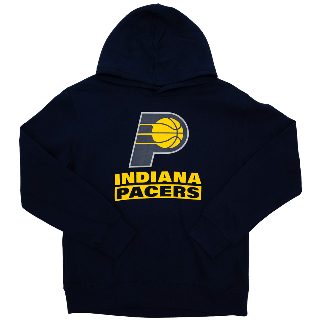 Youth Indiana Pacers Back To Basics Hooded Sweatshirt in Navy by Outerstuff