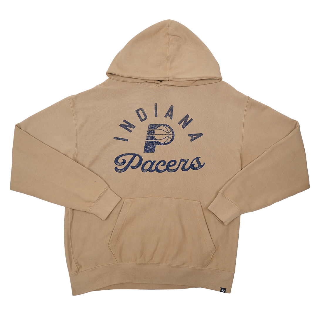 Adult Indiana Pacers Dusted Bowline River Hooded Sweatshirt in Natural by '47