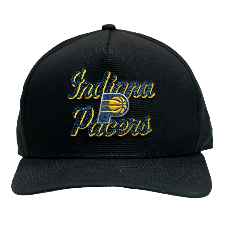 Adult Indiana Pacers Chain Stitch 9Fifty Hat in Black by New Era