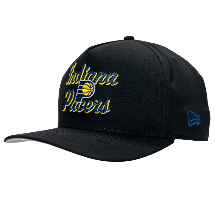Adult Indiana Pacers Chain Stitch 9Fifty Hat in Black by New Era