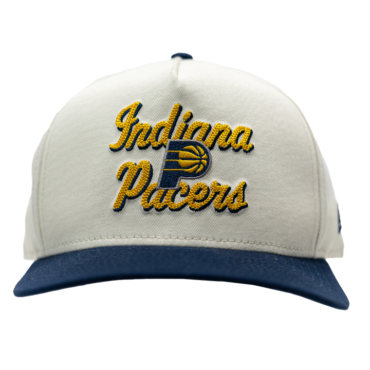 Adult Indiana Pacers Chain Stitch 9Fifty Hat in Tan by New Era