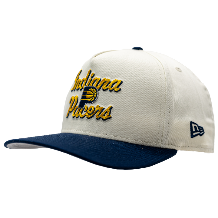 Adult Indiana Pacers Chain Stitch 9Fifty Hat in Tan by New Era