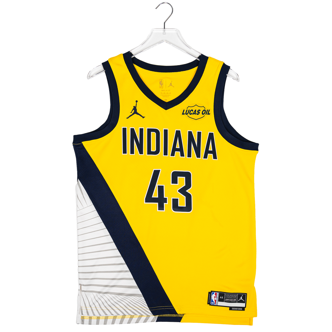 Adult Indiana Pacers #43 Pascal Siakam Statement Swingman Jersey in Gold by Jordan