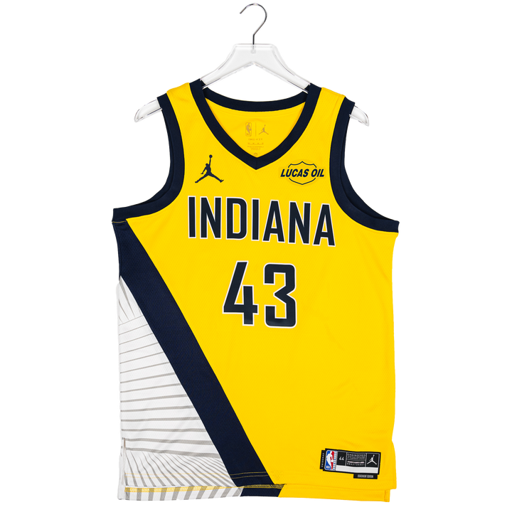 Adult Indiana Pacers #43 Pascal Siakam Statement Swingman Jersey in Gold by Jordan