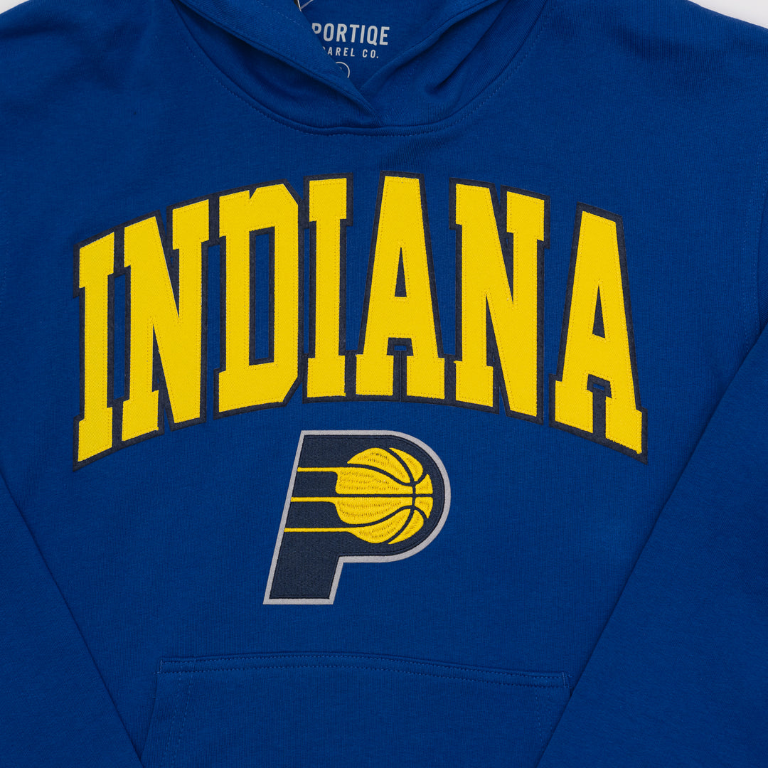 Adult Indiana Pacers Storm Hooded Sweatshirt in Blue by Sportiqe
