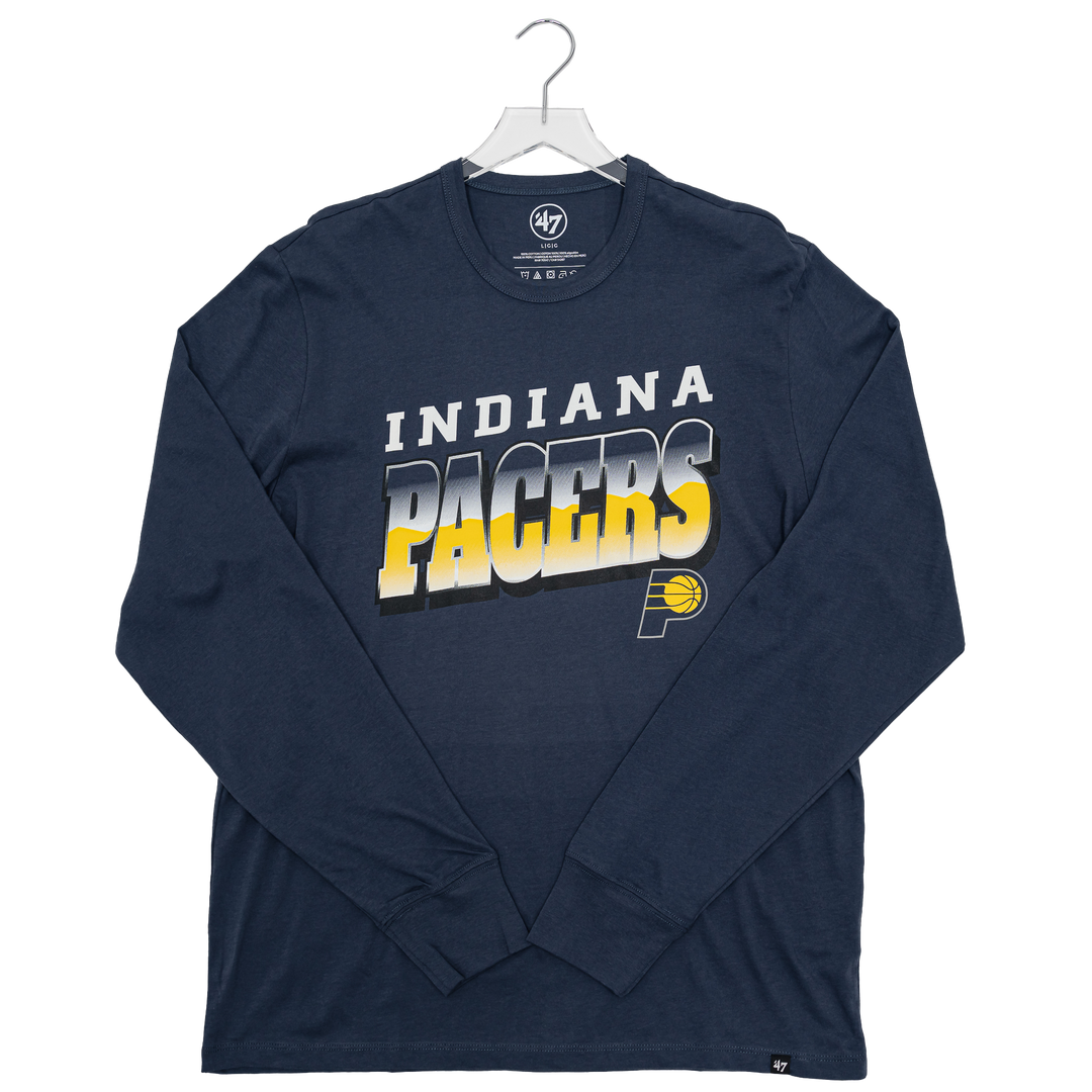 Adult Indiana Pacers Hot Polished Franklin Long-Sleeve Shirt in Navy by '47