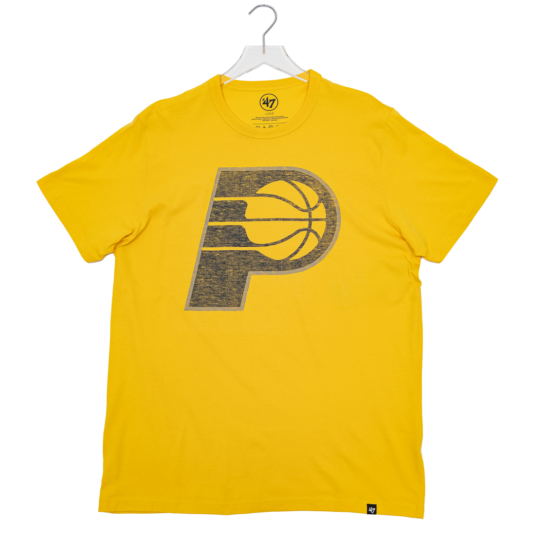 Adult Indiana Pacers Primary Logo Franklin T-shirt in Gold by '47