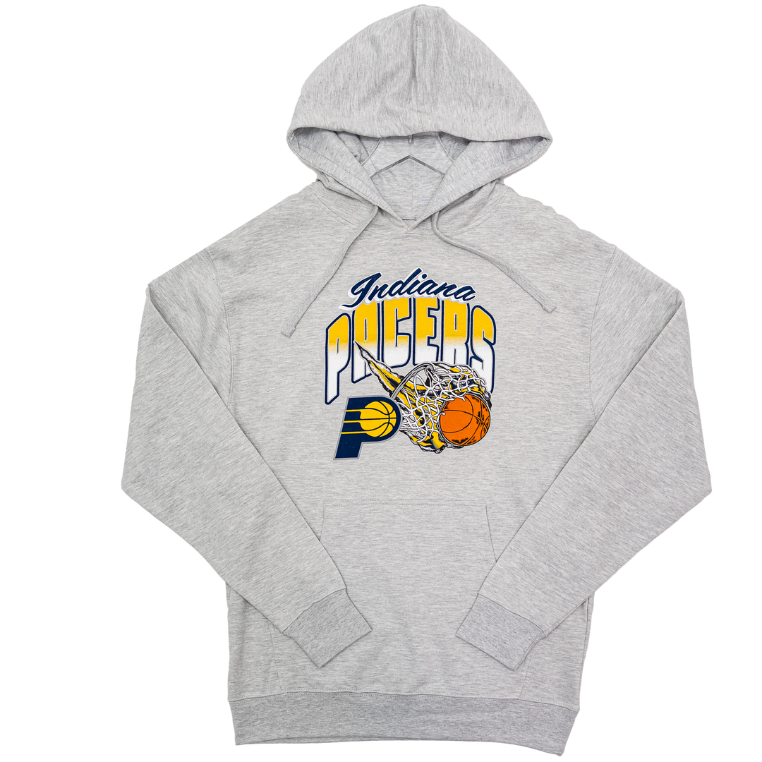 Adult Indiana Pacers On Fire Hooded Sweatshirt in Grey by Pacers Team Store