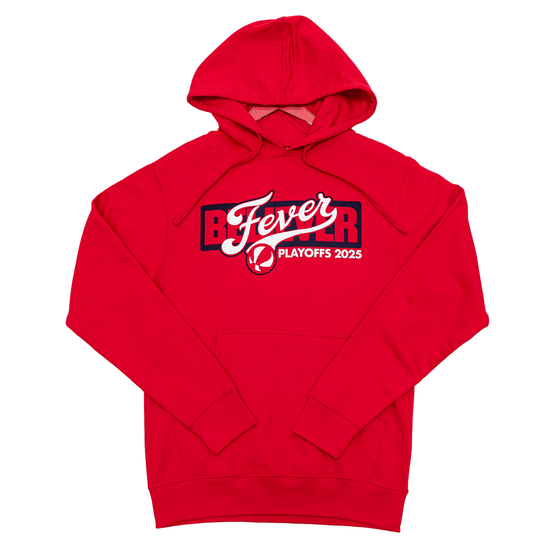 Adult Indiana Fever 2025 WNBA Playoffs Believer Hooded Sweatshirt in Red by Fever Team Store