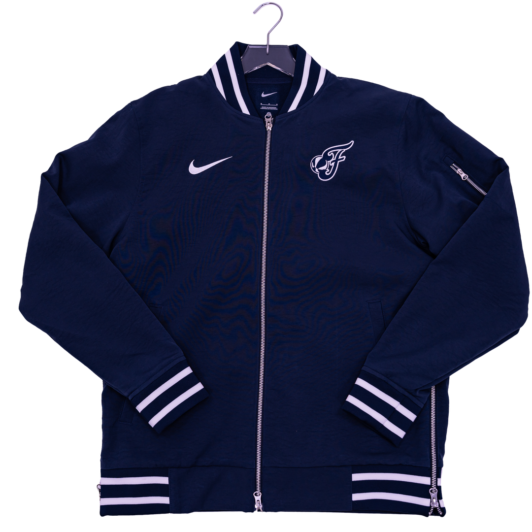 Adult Indiana Fever Secondary Logo Bomber Jacket in Navy by Nike