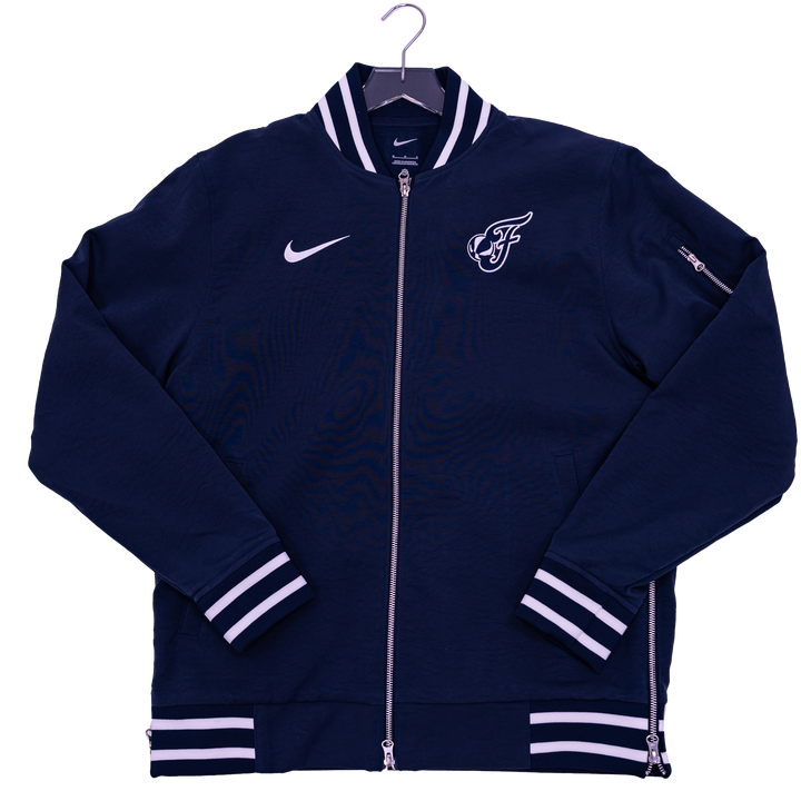 Adult Indiana Fever Secondary Logo Bomber Jacket in Navy by Nike