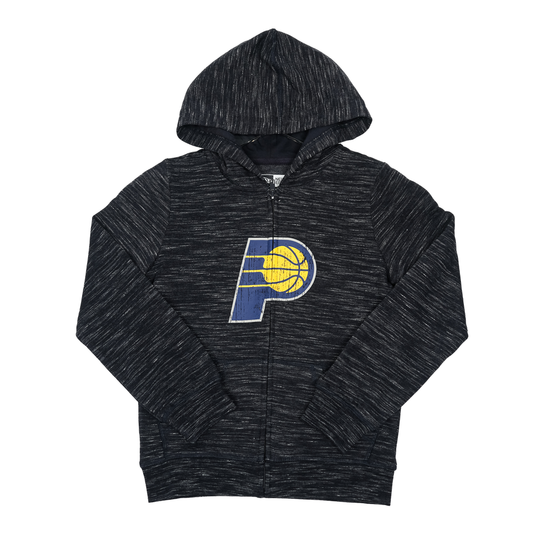 Youth Girls Indiana Pacers Primary Logo Full-Zip Sweatshirt in Navy by New Era