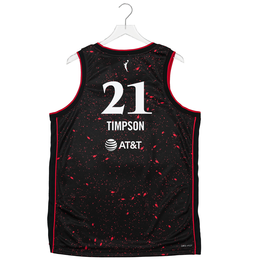 Adult Indiana Fever #21 Makayla Timpson Stranger Things Rebel Swingman Jersey in Black by Nike
