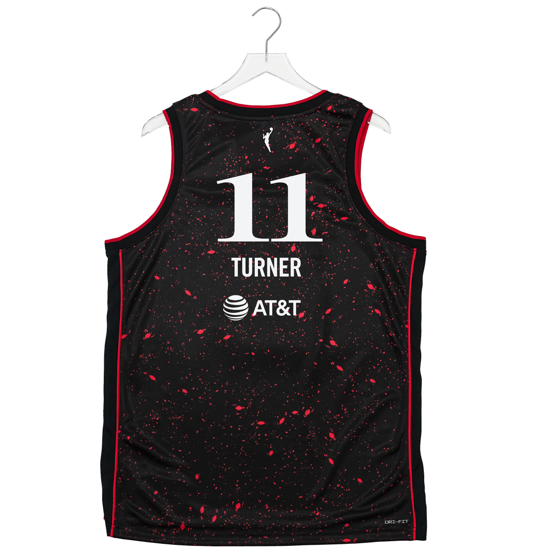 Adult Indiana Fever #11 Brianna Turner Stranger Things Rebel Swingman Jersey in Black by Nike