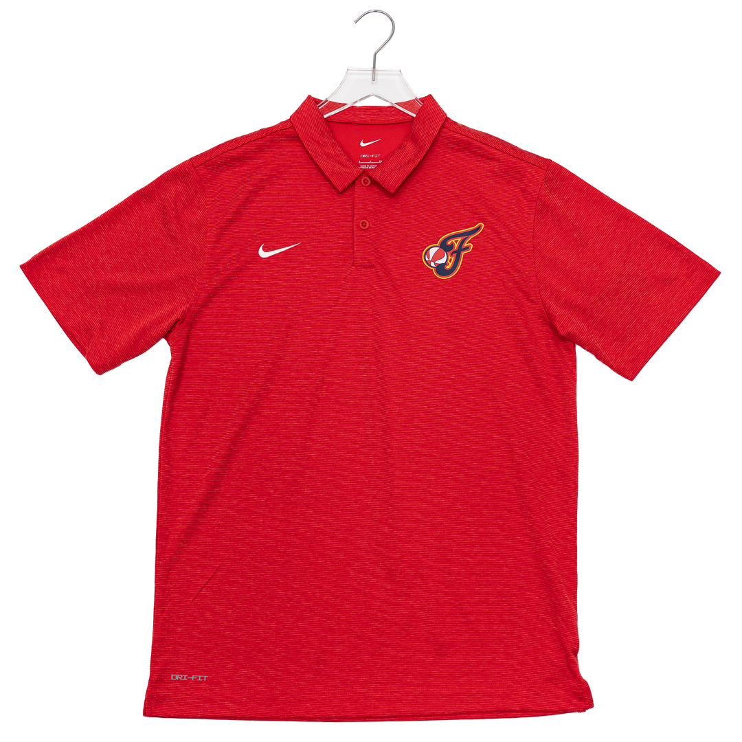 Adult Indiana Fever Primary Logo Heather Polo Shirt in Red by Nike