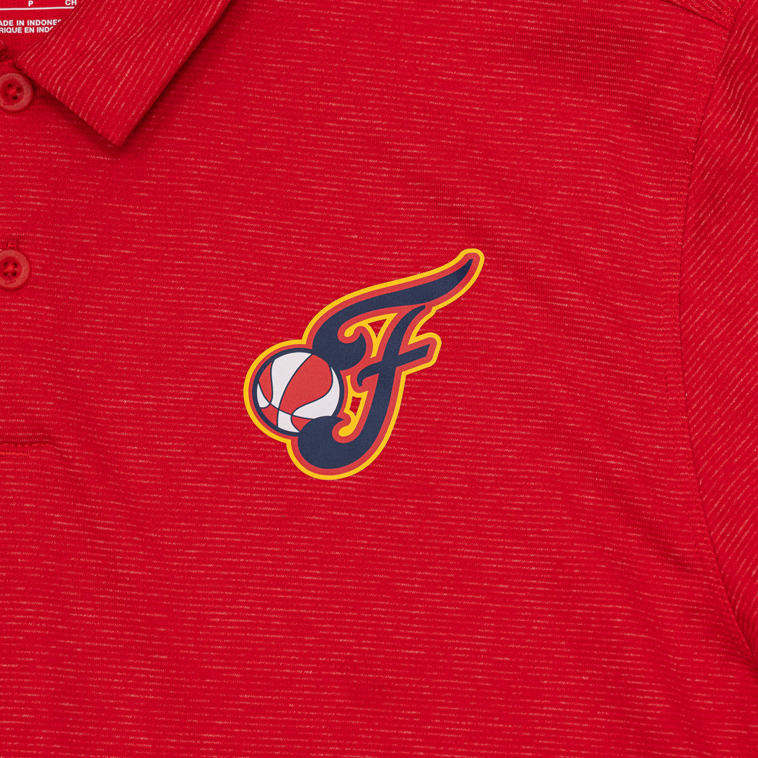Adult Indiana Fever Primary Logo Heather Polo Shirt in Red by Nike