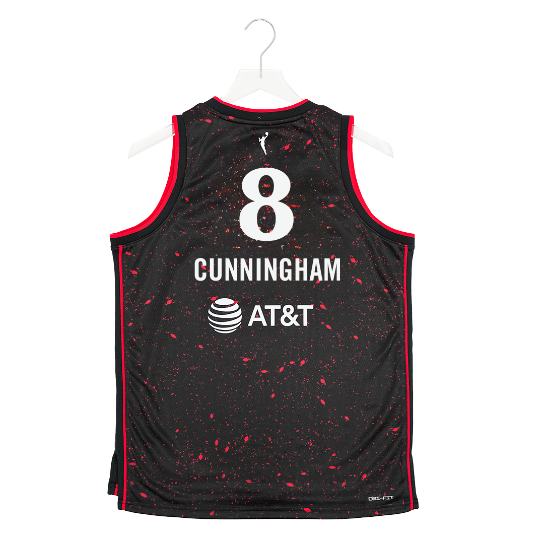 Youth Indiana Fever #8 Sophie Cunningham Stranger Things Rebel Swingman Jersey in Black by Nike