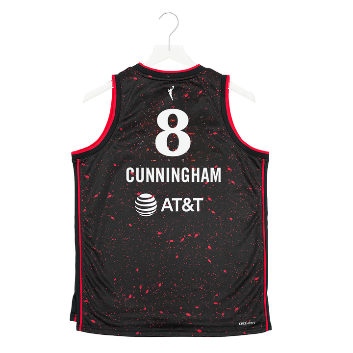 Youth Indiana Fever #8 Sophie Cunningham Stranger Things Rebel Swingman Jersey in Black by Nike