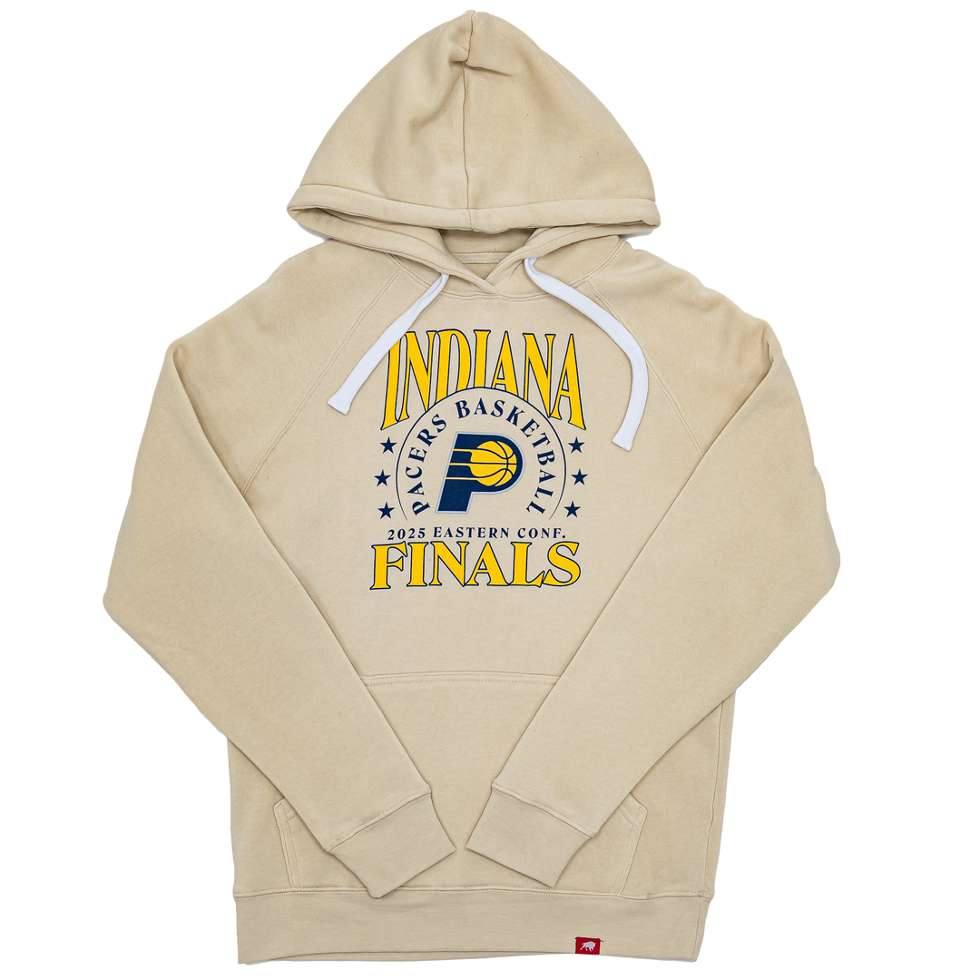 Adult Indiana Pacers 2025 Eastern Conference Finals Hooded Sweatshirt in Natural by Sportiqe