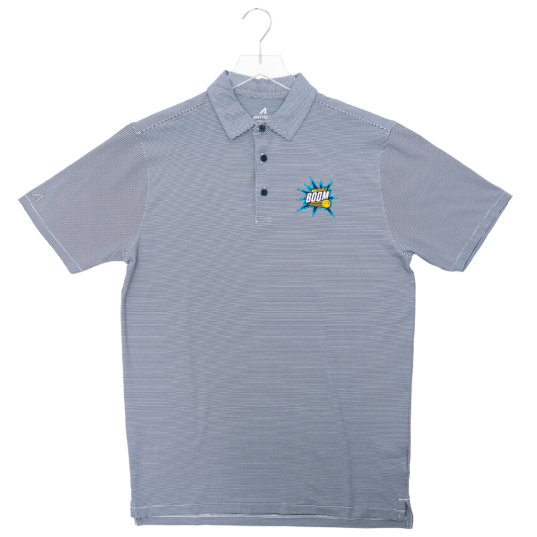 Adult Noblesville Boom Twine Polo Shirt in Navy by Antigua