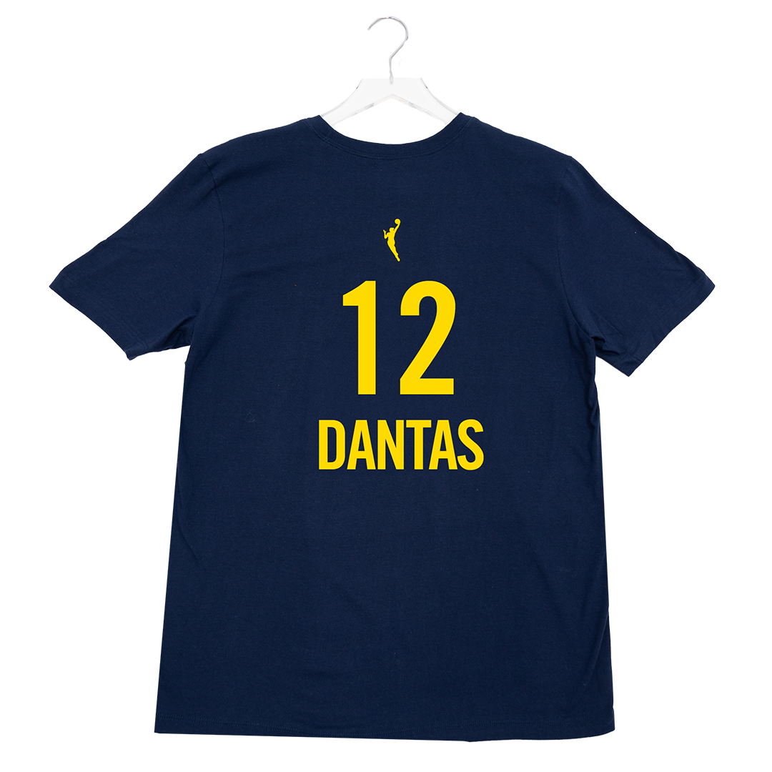 Adult Indiana Fever #12 Damiris Dantas Explorer Name and Number T-Shirt in Navy by Nike