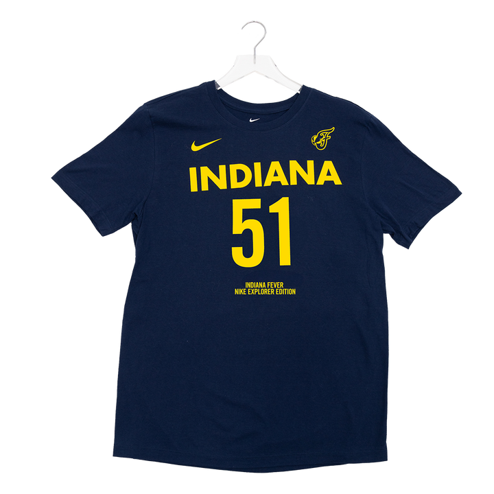 Adult Indiana Fever #51 Sydney Colson Explorer Name and Number T-Shirt in Navy by Nike