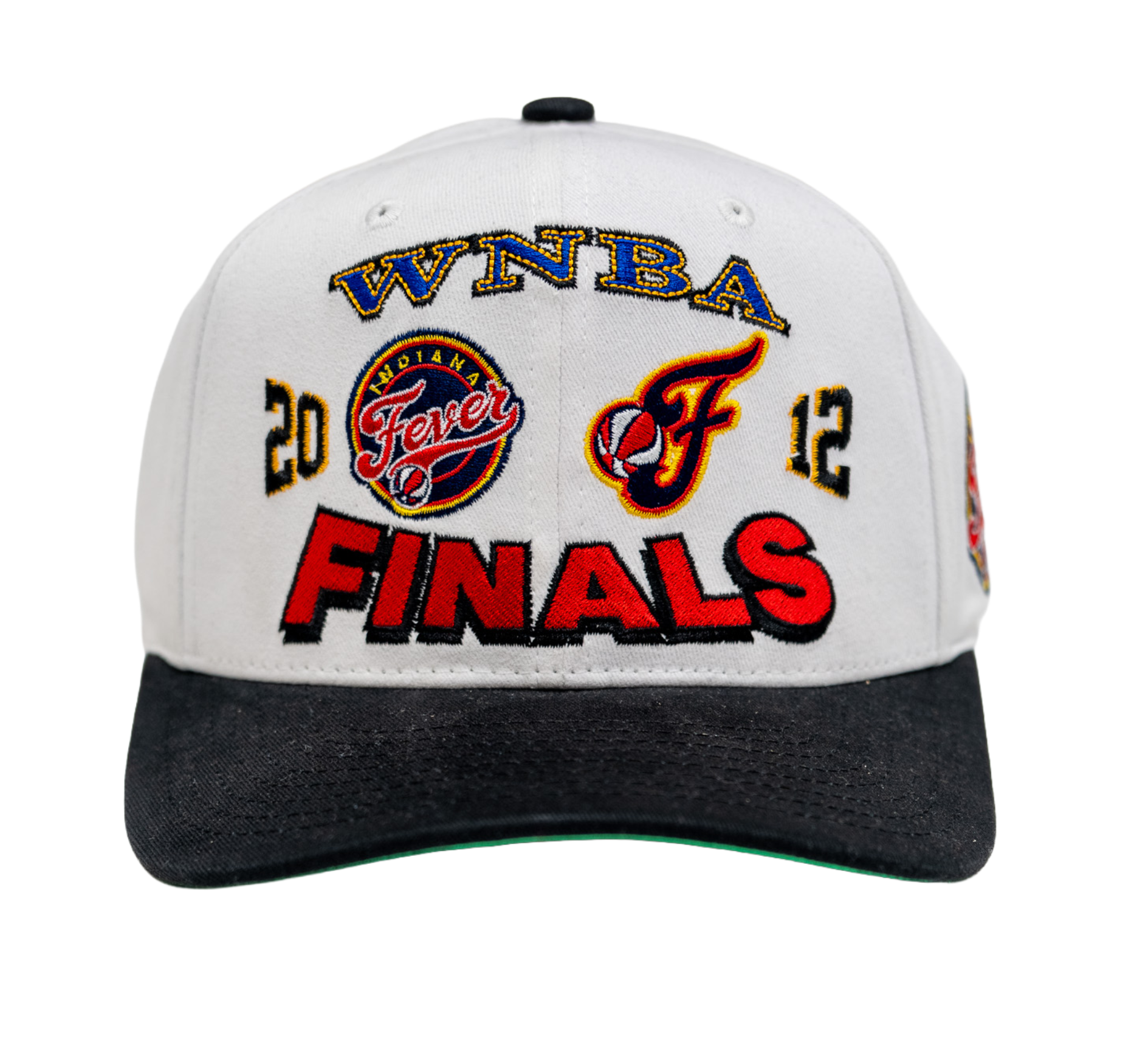 Adult Indiana Fever Playoffs Pro Crown Snapback Hat in White by