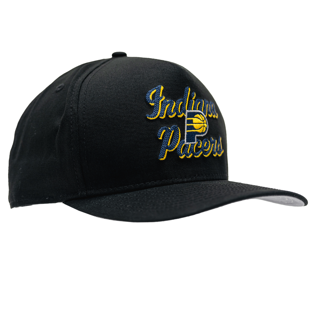 Adult Indiana Pacers Chain Stitch 9Fifty Hat in Black by New Era