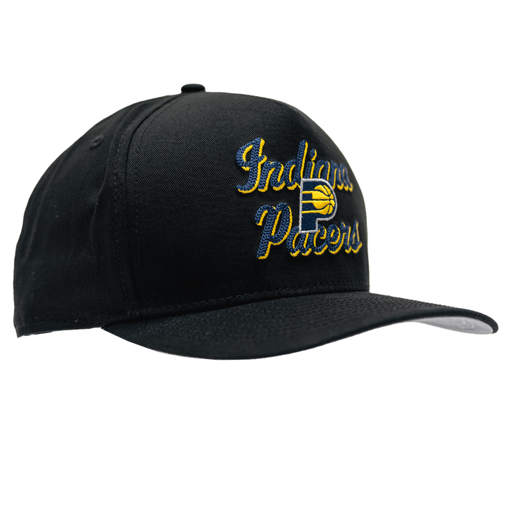 Adult Indiana Pacers Chain Stitch 9Fifty Hat in Black by New Era
