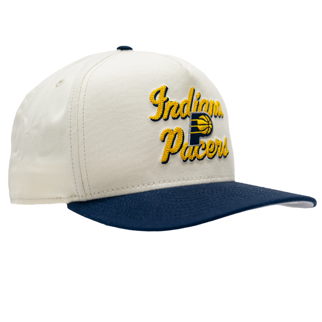 Adult Indiana Pacers Chain Stitch 9Fifty Hat in Tan by New Era