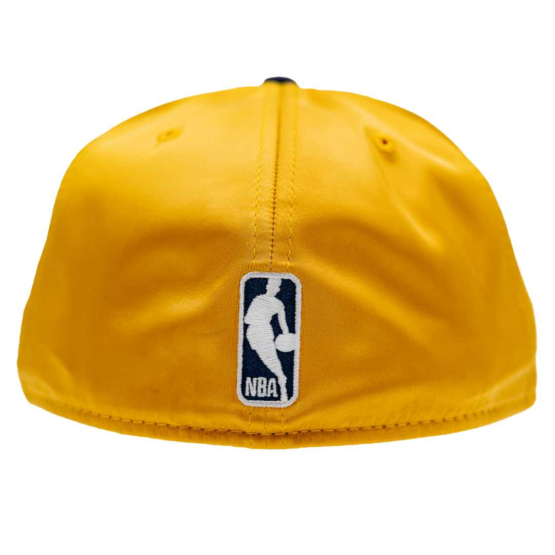 Adult Indiana Pacers Primary Logo Satin 59Fifty Hat in Gold by New Era