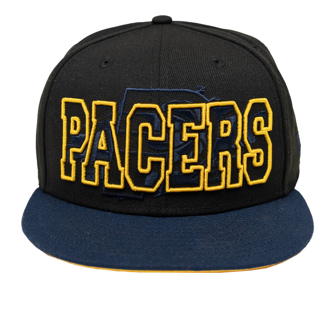 Adult Indiana Pacers Splatter 9Fifty Hat in Black by New Era