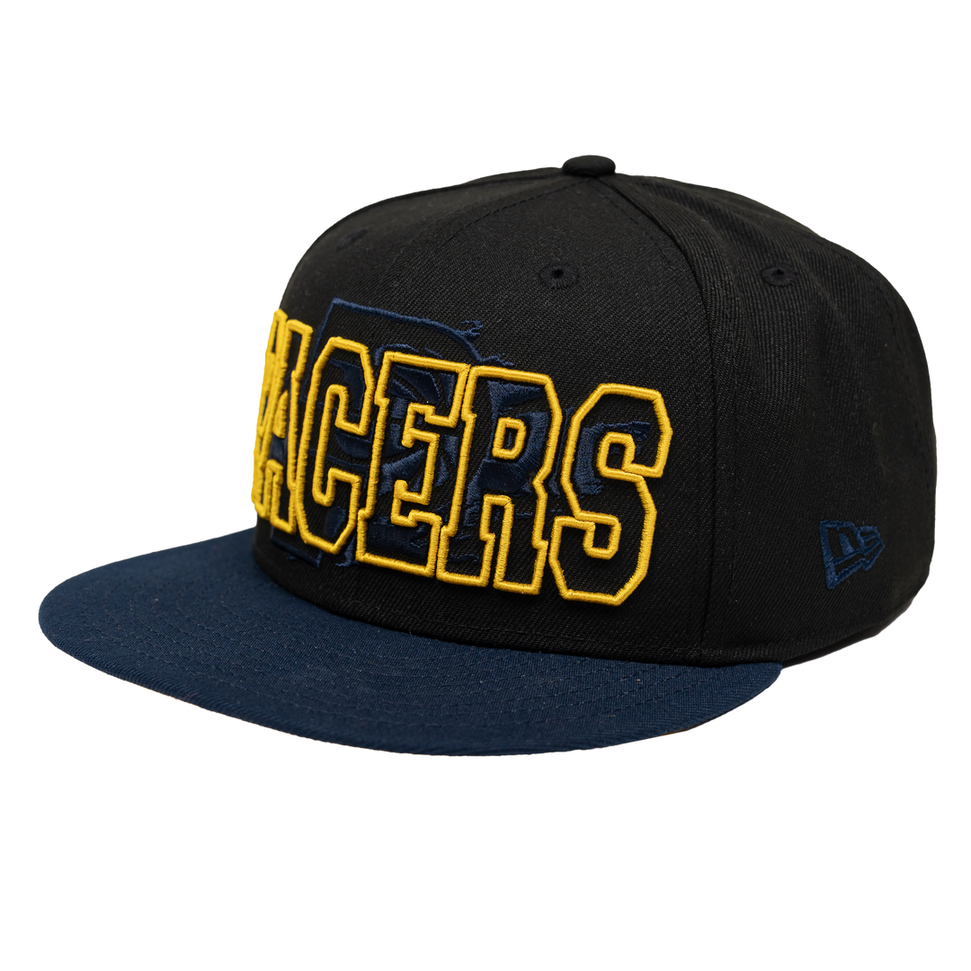 Adult Indiana Pacers Splatter 9Fifty Hat in Black by New Era