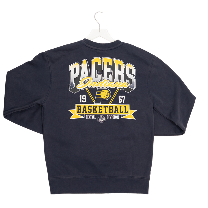Adult Indiana Pacers Big Ups Crewneck Sweatshirt in Navy by Pacers Team Store
