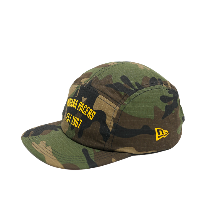 Adult Indiana Pacers Text Camper Hat in Camo by New Era