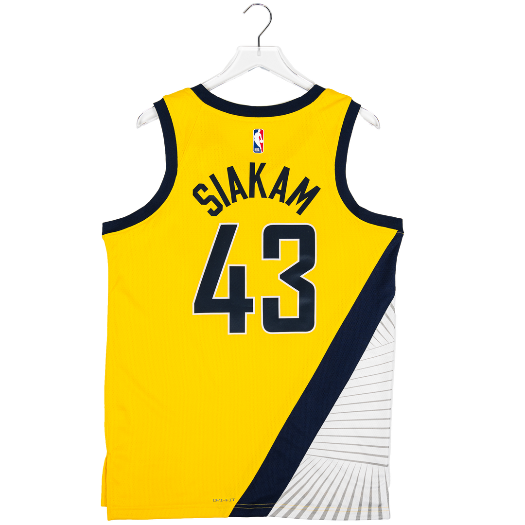 Adult Indiana Pacers #43 Pascal Siakam Statement Swingman Jersey in Gold by Jordan
