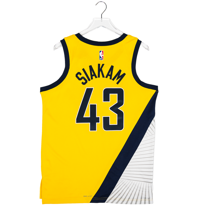 Adult Indiana Pacers #43 Pascal Siakam Statement Swingman Jersey in Gold by Jordan