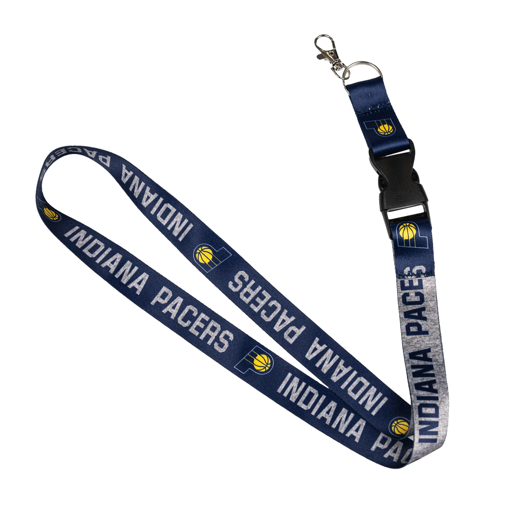 Indiana Pacers Two Color Wordmark Lanyard in Navy and Gold by Wincraft
