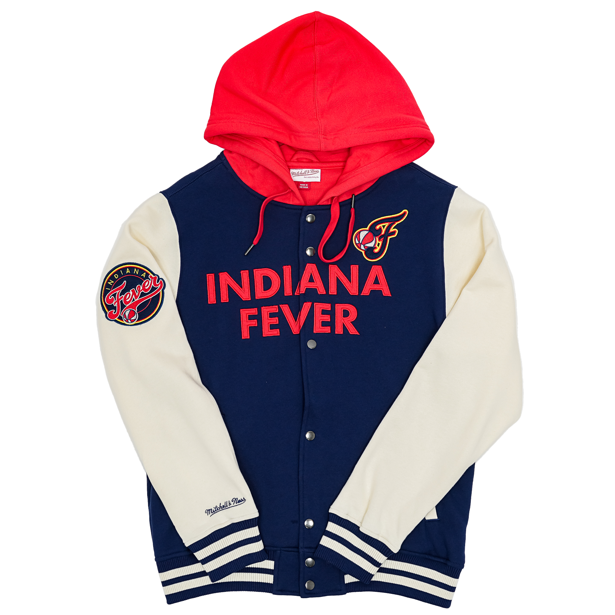 Adult Indiana Fever Courtside Fleece Full-Zip Jacket in Navy by