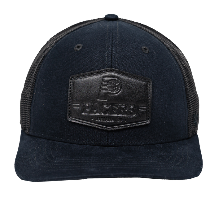 Adult Indiana Pacers Black Hide Trucker Hat in Black by '47