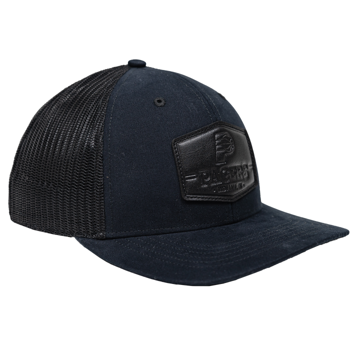 Adult Indiana Pacers Black Hide Trucker Hat in Black by '47