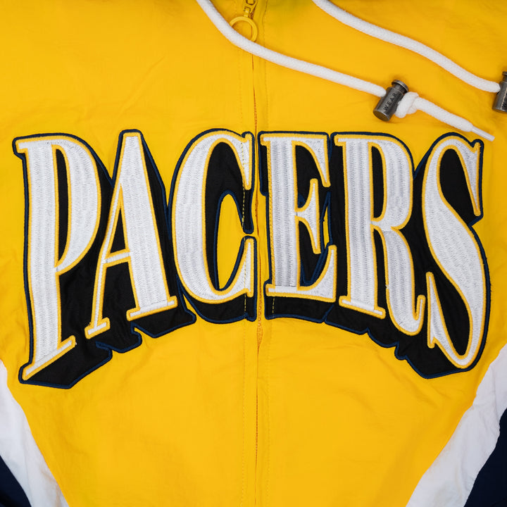 Women's Indiana Pacers Full-Zip Crinkle Hooded Windbreaker in Navy by WEAR By EA