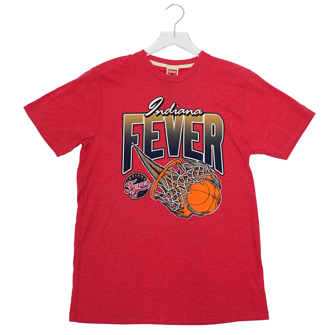 Adult Indiana Fever On Fire T-shirt in Red by Homage