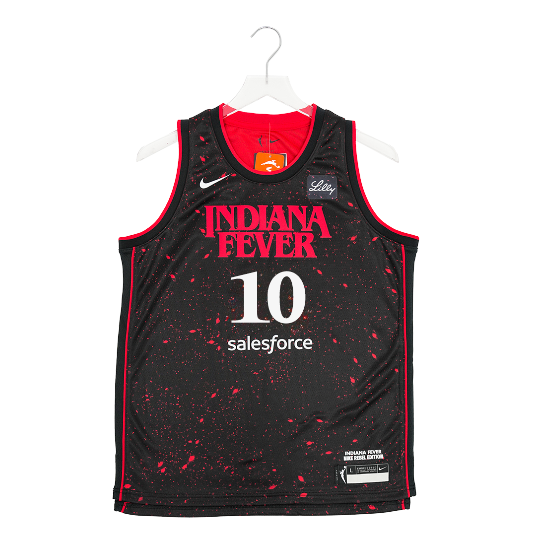 Youth Indiana Fever #10 Lexie Hull Stranger Things Rebel Swingman Jersey in Black by Nike